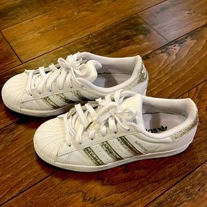 SuperStar Adidas with Silver Stripes